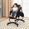 Costway Baby High Chair with Wheel Folding Baby Dining Chair Adjustable Height & Recline Grey/Black